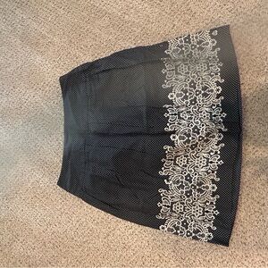 LOFT Black and White Skirt